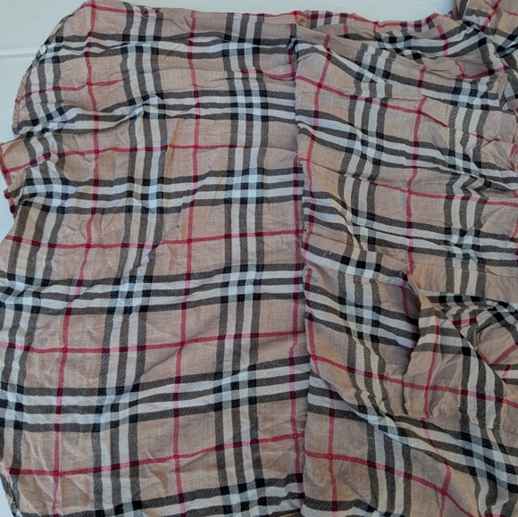 Plaid Tunic 100% Rayon Button‎ Up Shirt - Picture 7 of 8